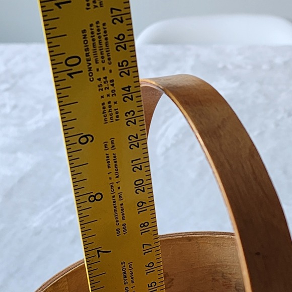 Vintage Wood Biscuit Barrel Hand Painted Cookies Pail 50s Farmhouse Cottage MCM - Picture 14 of 16